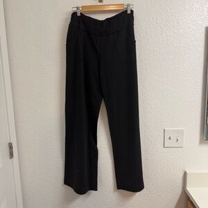Lululemon Black Wide Leg Interior Drawstring Pants Size 8